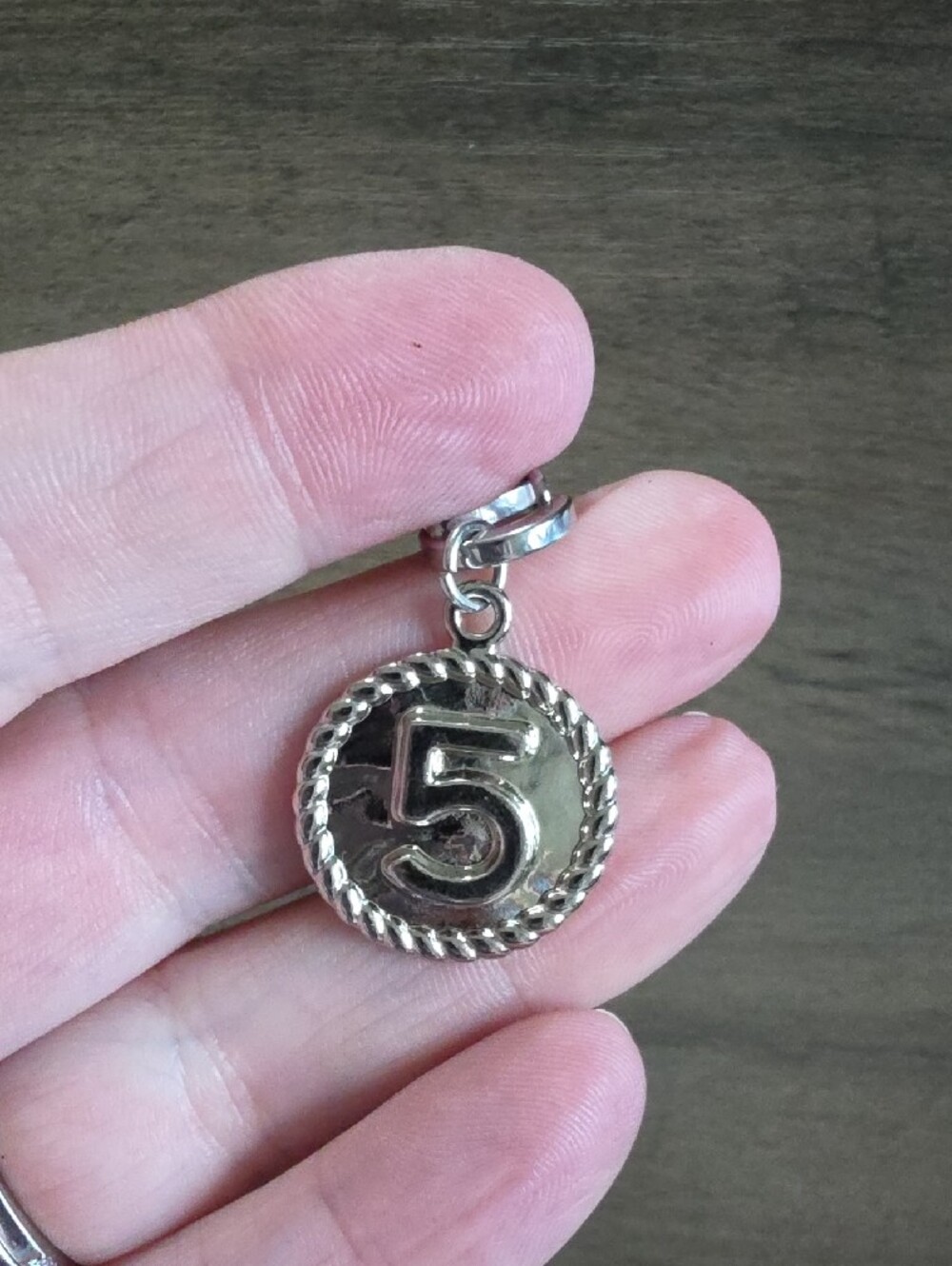 Chanel Silver Number 5 Charm Pendant - Picture 3 of 3